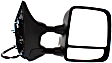2008-2015 Nissan Titan - Driver and Passenger Side Towing Mirror, Power Adjust, Heated, Manual Folding, Textured Black, No Signal Light, With Memory, No Puddle Light, No Auto-Dimming, With Blind Spot Glass
