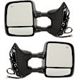 2005 Nissan Titan - Driver and Passenger Side Towing Mirror, For Models With  Package, Power Adjust, Heated, Chrome, Manual Folding, No Signal Light, With Blind Spot Glass, With Memory, No Puddle Light, No Auto-Dimming