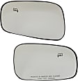 Driver and Passenger Side Mirror Glass, Heated, Non-Towing, With backing plate, Includes (2) Mirror Glasses