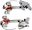 Rear, Driver and Passenger Side Power Window Regulator, With Motor