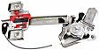 Rear, Driver and Passenger Side Power Window Regulator, With Motor