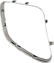 Driver and Passenger Side Grille Trim, Chrome, Fits on Main (Upper) Grille