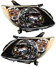 Driver and Passenger Side Halogen Headlight, With bulb(s), OE Replacement