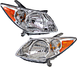 2005-2008 Pontiac Vibe - Driver and Passenger Side Halogen Headlight, With bulb(s), OE Replacement