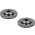 SET-P15AR8371-2 Rear Brake Disc, Natural Finish, Plain Surface, Vented, 5 Lugs, Autospecialty By Powerstop
