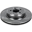 SET-P15AR8371-2 Rear Brake Disc, Natural Finish, Plain Surface, Vented, 5 Lugs, Autospecialty By Powerstop