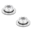 SET-P15AR8374-2 Rear Brake Disc, Natural Finish, Plain Surface, Vented, 8 Lugs, Autospecialty By Powerstop