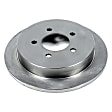 SET-P15AR8582-2 Rear Brake Disc, Natural Finish, Plain Surface, Vented, 5 Lugs, Autospecialty By Powerstop