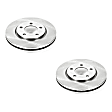 SET-P15AR8754-2 Front Brake Disc, Natural Finish, Plain Surface, Vented, 5 Lugs, Autospecialty By Powerstop