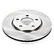 SET-P15AR8754-2 Front Brake Disc, Natural Finish, Plain Surface, Vented, 5 Lugs, Autospecialty By Powerstop