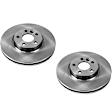 SET-P15EBR1000-2 Front Brake Disc, Natural Finish, Plain Surface, Vented, 5 Lugs, Autospecialty By Powerstop