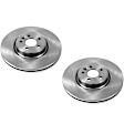 SET-P15EBR1002-2 Front Brake Disc, Natural Finish, Plain Surface, Vented, 5 Lugs, Autospecialty By Powerstop