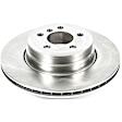 SET-P15EBR1032-2 Rear Brake Disc, Natural Finish, Plain Surface, Vented, 5 Lugs, Autospecialty By Powerstop