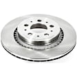 SET-P15EBR1077-2 Rear Brake Disc, Natural Finish, Plain Surface, Vented, 5 Lugs, Autospecialty By Powerstop