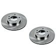 SET-P15EBR419-2 Front Brake Disc, Plain Surface, Vented, 5 Lugs, RWD, Autospecialty By Powerstop