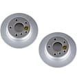 SET-P15EBR420EVC-2 Rear Brake Disc, Plain Surface, Solid, 5 Lugs,, Evolution Geomet Coated High Carbon
