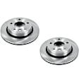 SET-P15EBR488-2 Rear Brake Disc, Plain Surface, Vented, 5 Lugs, RWD, Autospecialty By Powerstop