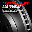 SET-P15EBR631EVC-2 Rear Brake Disc, Plain Surface, Vented, 5 Lugs,, Evolution Geomet Coated High Carbon
