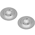 SET-P15EBR657EVC-2 Rear Brake Disc, Geomet Coated, Plain Surface, Solid, 5 Lugs, 1.8L, 4Cyl, Evolution Geomet Coated High Carbon