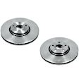 SET-P15JBR1149 Front Brake Disc, Natural Finish, Plain Surface, Vented, 5 Lugs, Autospecialty By Powerstop