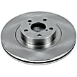SET-P15JBR1165-2 Front Brake Disc, Natural Finish, Plain Surface, Vented, 5 Lugs, Autospecialty By Powerstop