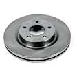 SET-P15JBR1196-2 Front Brake Disc, Natural Finish, Plain Surface, Vented, 5 Lugs, Autospecialty By Powerstop