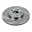 2018 Toyota Corolla - Front Brake Disc, Natural Finish, Plain Surface, Vented, 5 Lugs, 1.8L 4Cyl, Autospecialty By Powerstop