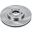 2016 Kia Optima - Front Brake Disc, Natural Finish, Plain Surface, Vented, 5 Lugs, FWD, ELECTRIC/GAS, 2.4L 4Cyl, Autospecialty By Powerstop