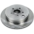 SET-P15JBR1501-2 Rear Brake Disc, Natural Finish, Plain Surface, Vented, 5 Lugs, Autospecialty By Powerstop