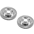 SET-P15JBR1509-2 Front Brake Disc, Natural Finish, Plain Surface, Vented, 4 Lugs, 2.0L, 4Cyl, Autospecialty By Powerstop