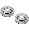 SET-P15JBR1521-2 Front Brake Disc, Natural Finish, Plain Surface, Vented, 5 Lugs, 1.6L, 4Cyl, Autospecialty By Powerstop