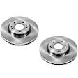 SET-P15JBR1533-2 Front Brake Disc, Natural Finish, Plain Surface, Vented, 5 Lugs, Autospecialty By Powerstop