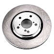 2015 Honda Odyssey - Front Brake Disc, Natural Finish, Plain Surface, Vented, 5 Lugs, 3.5L 6Cyl, Autospecialty By Powerstop
