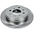SET-P15JBR308-2 Rear Brake Disc, Natural Finish, Plain Surface, Vented, 4 Lugs, 239 mm, Autospecialty By Powerstop