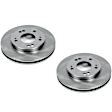 SET-P15JBR518-2 Front Brake Disc, Natural Finish, Plain Surface, Vented, 5 Lugs, Autospecialty By Powerstop