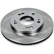 SET-P15JBR518-2 Front Brake Disc, Natural Finish, Plain Surface, Vented, 5 Lugs, Autospecialty By Powerstop