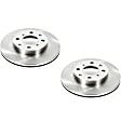 SET-P15JBR525-2 Front Brake Disc, Natural Finish, Plain Surface, Vented, 4 Lugs, 240 mm, Autospecialty By Powerstop