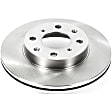 SET-P15JBR525-2 Front Brake Disc, Natural Finish, Plain Surface, Vented, 4 Lugs, 240 mm, Autospecialty By Powerstop