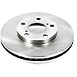 2005 Toyota Camry - Front Brake Disc, Natural Finish, Plain Surface, Vented, 5 Lugs, 3.0L 6Cyl, Autospecialty By Powerstop