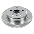 SET-P15JBR738-2 Rear Brake Disc, Natural Finish, Plain Surface, Vented, 5 Lugs, AWD, Autospecialty By Powerstop