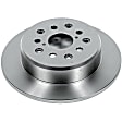 SET-P15JBR739-2 Rear Brake Disc, Natural Finish, Plain Surface, Vented, 5 Lugs, Autospecialty By Powerstop
