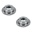 SET-P15JBR772-2 Rear Brake Disc, Natural Finish, Plain Surface, Vented, 5 Lugs, Autospecialty By Powerstop