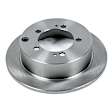 SET-P15JBR772-2 Rear Brake Disc, Natural Finish, Plain Surface, Vented, 5 Lugs, Autospecialty By Powerstop