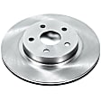 SET-P15JBR793-2 Front Brake Disc, Natural Finish, Plain Surface, Vented, 5 Lugs, Autospecialty By Powerstop