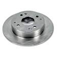 SET-P15JBR799-2 Rear Brake Disc, Natural Finish, Plain Surface, Vented, 4 Lugs, Autospecialty By Powerstop