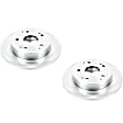 SET-P15JBR910-2 Rear Brake Disc, Natural Finish, Plain Surface, Vented, 5 Lugs, 259 mm, Autospecialty By Powerstop