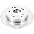 SET-P15JBR910-2 Rear Brake Disc, Natural Finish, Plain Surface, Vented, 5 Lugs, 259 mm, Autospecialty By Powerstop