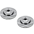 SET-P15JBR953-2 Front Brake Disc, Natural Finish, Plain Surface, Vented, 5 Lugs, 3.5L, 6Cyl, Autospecialty By Powerstop