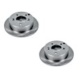 SET-P15JBR959-2 Rear Brake Disc, Natural Finish, Plain Surface, Vented, 5 Lugs, Autospecialty By Powerstop