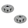 SET-P15JBR964-2 Rear Brake Disc, Natural Finish, Plain Surface, Vented, 5 Lugs, Autospecialty By Powerstop